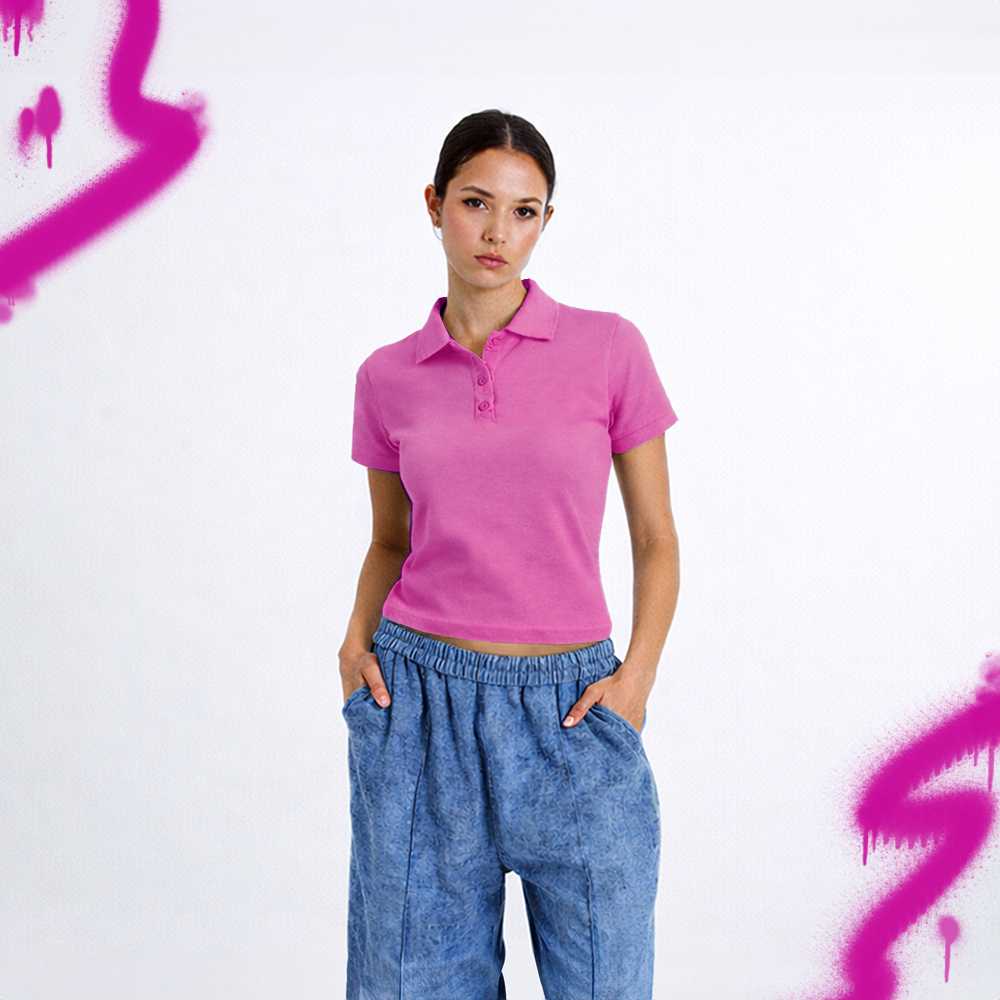 Polera Piqué Manga Corta Mujer