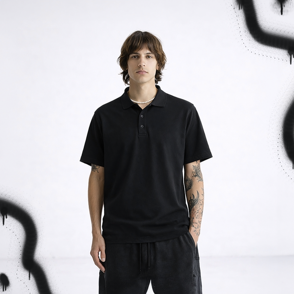 Polera Piqué Manga Corta Hombre