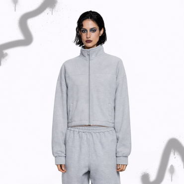 Chaqueta Polar Manga Larga Mujer