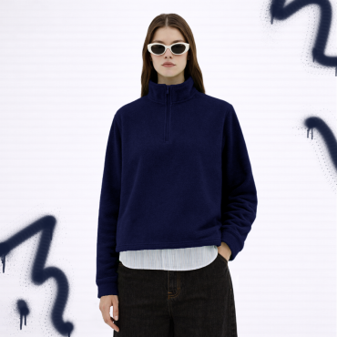 Micropolar con Medio Cierre Mujer