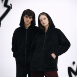 Chaqueta Polar con Capucha y Cierre